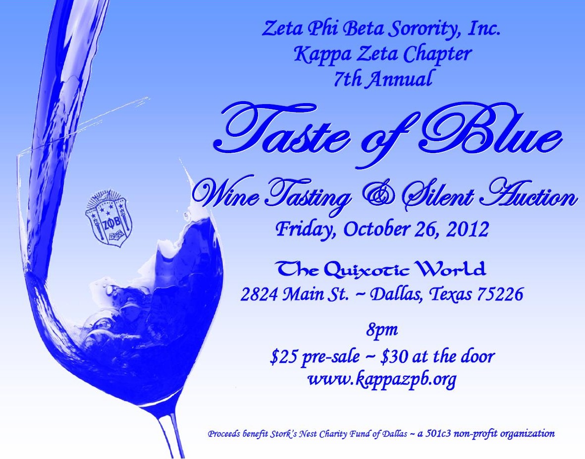 Taste of Blue Wine Tasting & Silent Auction on Friday, Oct. 26