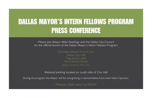 Dallas Mayor Mike Rawlings kicks off Mayor’s Intern Fellows Program
