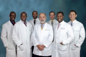 Pictured left to right: Drs. Julius K. Oni, Eric Williams, Richard E. Grant, John Handal, James Raphael, Anthony Ndu and Minn Saing are surgeons of Einstein Orthopedics. — PHOTO SUBMITTED BY EINSTEIN HEALTHCARE NETWORK