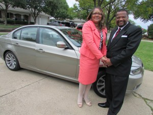Minister Ray & Missionary Carol Jackson after Minister Ray brought an Inspirational Message at Lighthouse C.O.G.I.C. in Oak Cliff