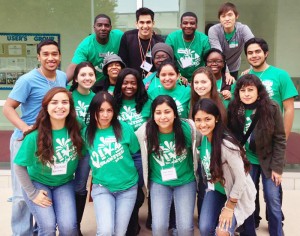 Students from the Diversity Scholars Program volunteer at the Barack Obama Leadership Academy. 