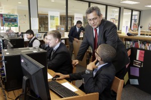 Tom Sanchez recently toured the Barack Obama Male Leadership Academy in Dallas. The students shared their education with Tom (and our staff) via classroom ambassadors who explained daily lessons and why those lessons mattered. They are actively engaged and inspired by their teachers in school subjects, including engineering, programming and communications. Tom, an engineer and an attorney, offered insight into engineering with them.