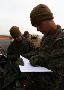 LCpl. Aron Sanchez is shown on the right