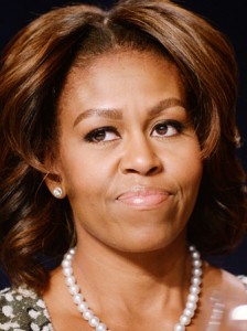 Michelle Obama is sporting a new fuller looking eyebrow.