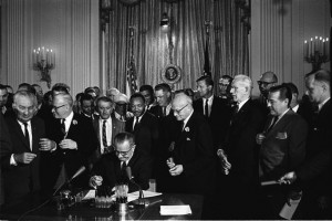 lbj signs civil rights bill