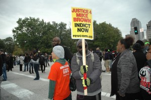 Protesters brace for grand jury's verdict in the case against Mike Brown's shooter. (Peoples World via Flickr)
