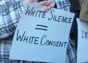 Photo of protester's sign Sunday at the #BlackLivesMatter march in Rochester by Rose Colored Photo via Flickr