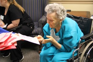 The students discovered the joy of giving as they brightened the day of nearby senior citizens. (Photo: Sarah Edwards)