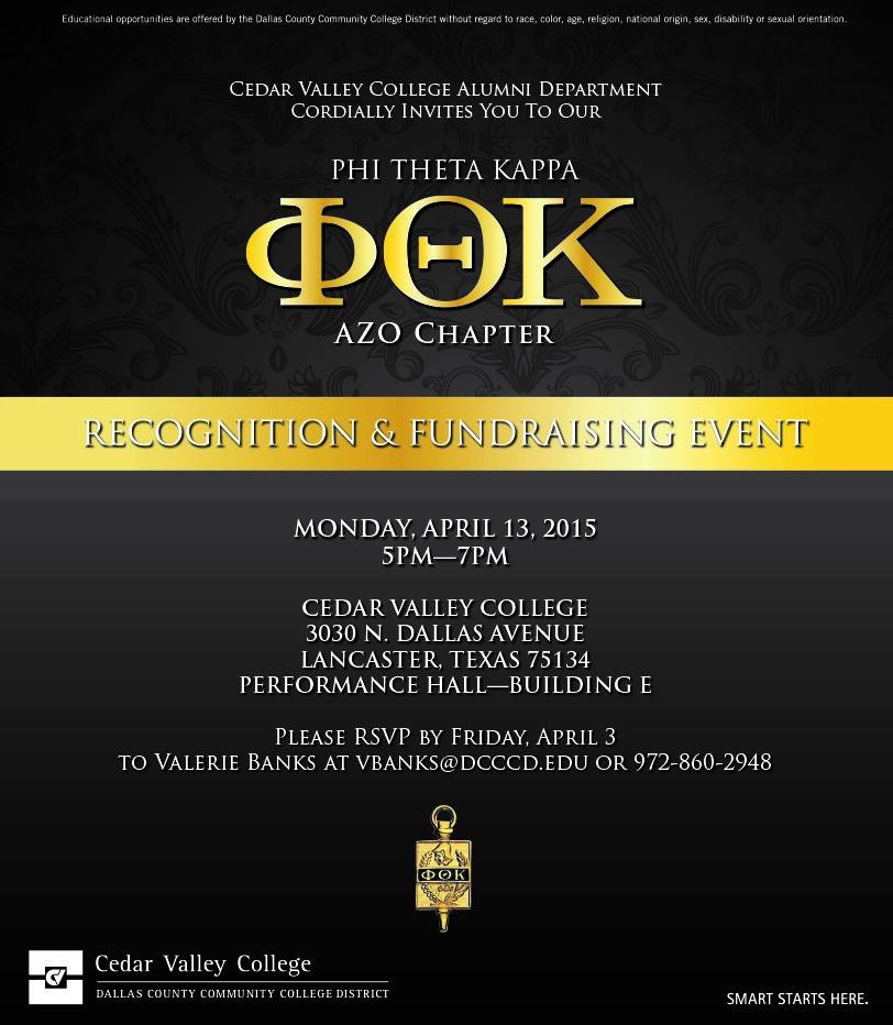 Cedar Valley College to Host Special Phi Theta Kappa Event