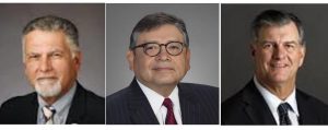 Dallas 3 Mayoral Candidates - (l-r) Richard Sheridan, Marcos Ronquillo,  Mayor Mike Rawlings
