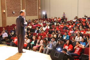Illinois Rep. Luis V. Gutierrez speaks April 30 during a town hall event in D.C. on immigration reform. (Courtesy of Gutierrez) 