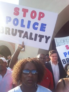 Concerned citizens speak out against another act of police brutality against black teens. 