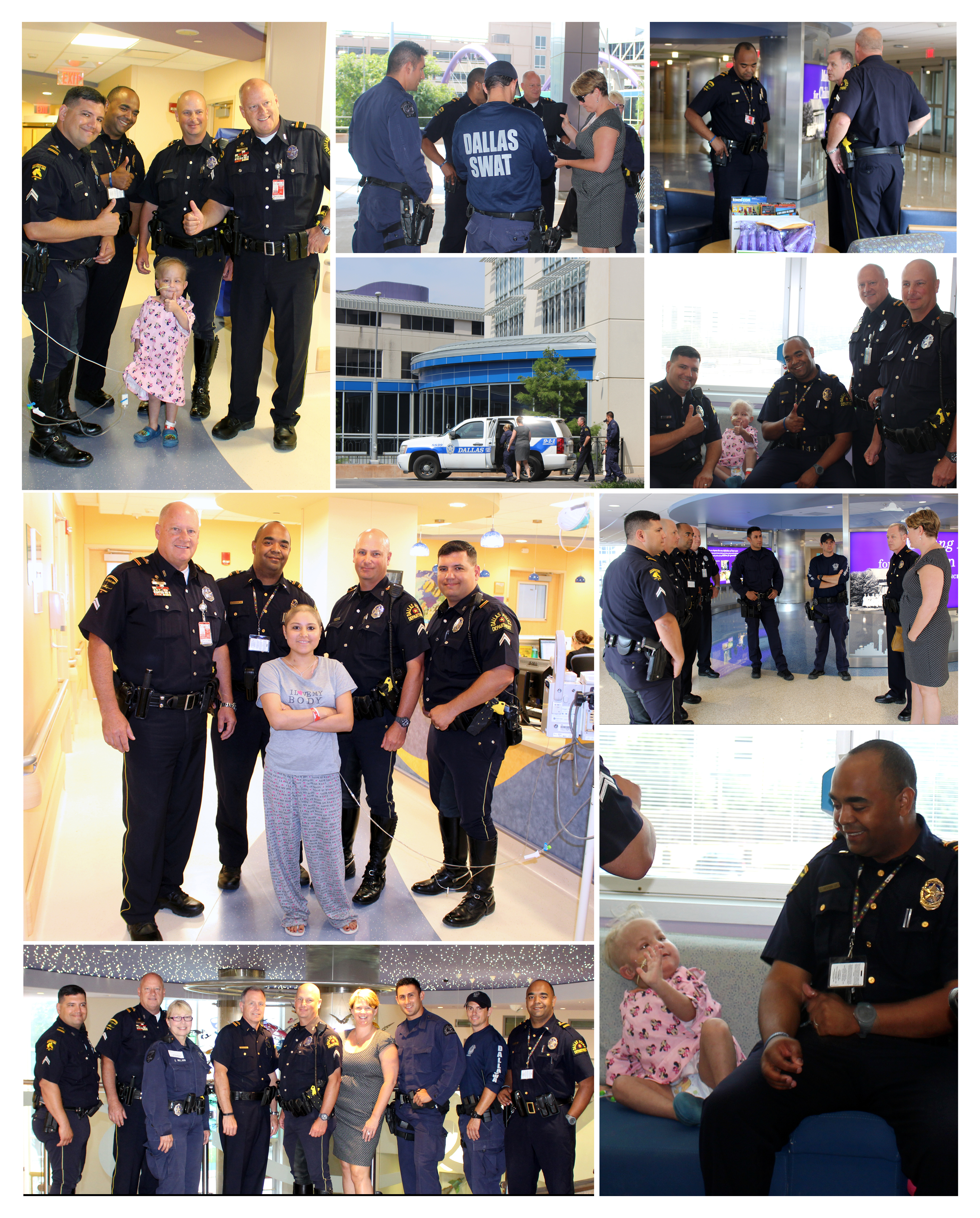 Officers visit Children’s Medical Center