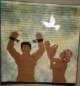 Picture of the Week The Beginning of Social Justice, a quit by Cynthia Catlin is another display that you should not miss at the Bob Bullock Museum in Austin; only 11 more days on loan to Texas and then it will be gone.