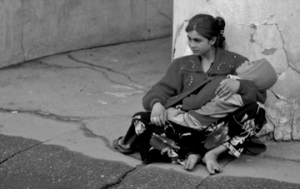 Homeless mother with child, photo source: flickr user/katherine_hitt