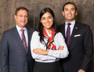 (l-r) Jorge Baldor, Rebecca Acuña, Miguel Solis