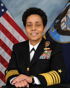 Admiral Michelle J. Howard, the first female four-star admiral in the U.S. Navy.  She is also the armed forces' first African-American woman to achieve four-stars.