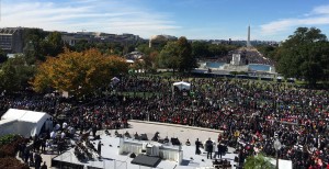 Thousands gathered to celebrate the 20th anniversary of the Million Man March on the National Mall in Washington, D.C. (Monica Morgan/The Final Call) 