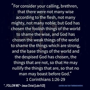 1 Corinthians 1-26-29 KJV