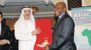 Crown Prince of Dubai, Sheikh Hamdan Bin Mohammed Bin Rashid Al Maktoum presents an ALM award to Atiku Abubakar, former Nigeria Vice Pres (1)