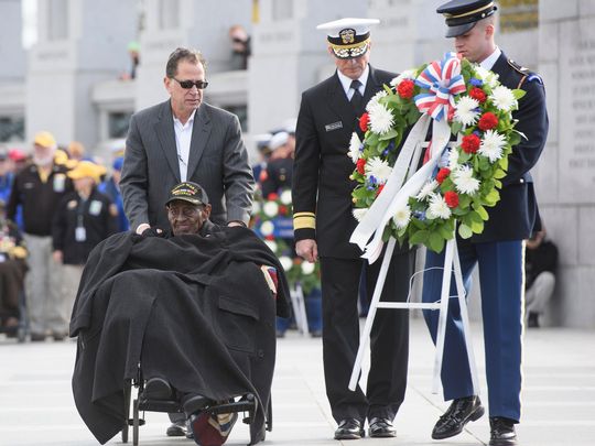Oldest U.S. vet, 110, helps mark Pearl Harbor Day