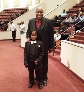 Brother John Tatum and his gifted pianist 8-year old student, Tinashe McGowan after a brilliant performance at Westside Baptist Church in Lewisville, Thomas Bessix, Senior Pastor.