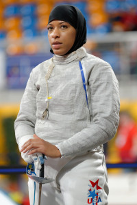 Ibtihaj Muhammad, an elite Olympic fencer and the first Muslim woman to compete for the U.S. image: Wikipedia