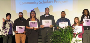 Six Carter High School seniors are the recipients of the TCU Community Scholars Program, which awards full scholarships to seniors.  Photo Courtesy: Dallas ISD 