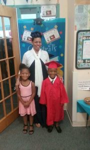 Picture of the Week Two graduates, Khiyan Gray, mother, Ms. Shanel Gray; and Chance Jones, mother, Ms. Christina Jones, with their teacher Mrs. Maria Cunningham from Ann Windle School for Young Children, Denton I.S.D. 