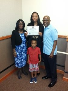          Picture of the Week Christina and Chance Jones, center with their Pastor and First Lady, Elder Larry and Sister Doris Willis, Morse Street Baptist Church in Denton, celebrating Christina being inducted into the National Society of Leadership and Success at TWU 