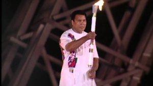 Ali lighting the Olympic Torch in 2012. (Photo: YouTube)