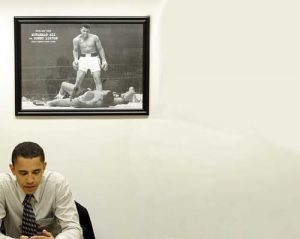 A young Senator Obama treasured his photo of Ali, according to his statement on the death of the legend, he shares the fact the poster is now in his private study at the White House. 
