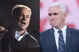 The two Vice Presidential candidates (Democrat Tim Kaine and Republican Mike Pence) could hardly be father apart on their respective stances on conservation, environment, energy and what to do about climate change. Credit: Joel Rivlin, Gage Skidmore.