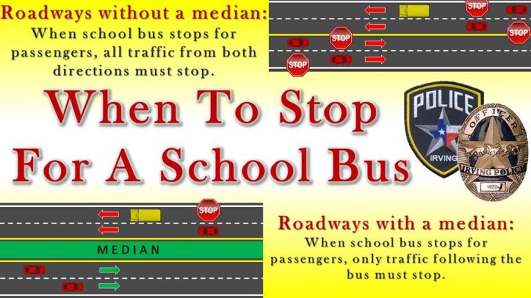 When to Stop for a School Bus in Texas