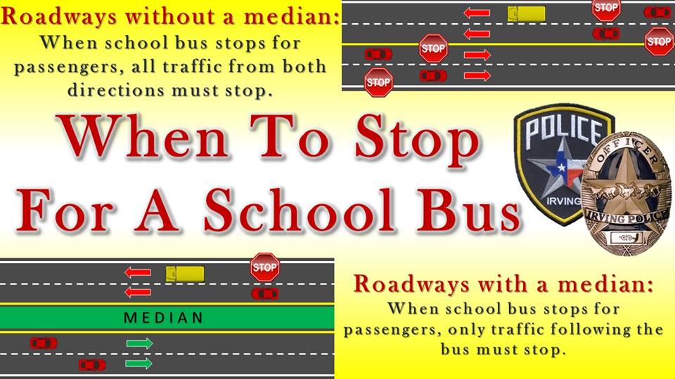 When to stop for a school bus in texas north dallas gazette