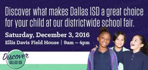For the first time ever, Dallas ISD will showcase all 228 schools for families to view the various programs offered to students on Saturday, Dec. 3 at Ellis Davis Field House and STEAM Middle School at D.A. Hulcy. Photo courtesy: Dallas ISD