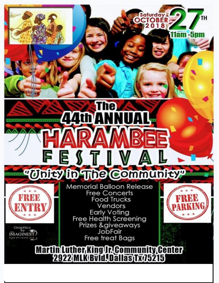 44th Annual Dallas Harambee Festival scheduled for October 27