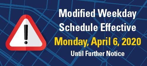DART running a modified weekday schedule during COVID-19 crisis