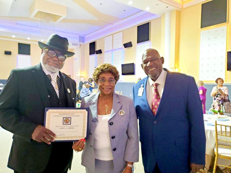Dallas Blues legend Gregg A. Smith receives ‘Grassroots’ award from Lions Club at annual District Convention