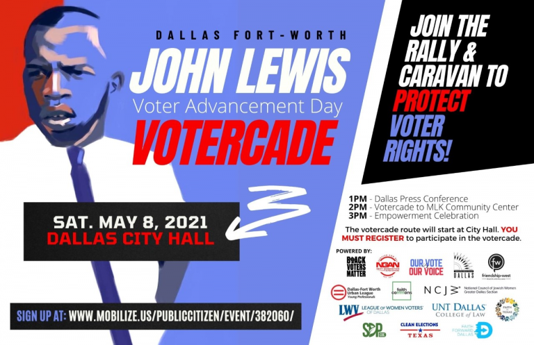 John Lewis Voter Advancement Day of Action Votercade slated for May 8