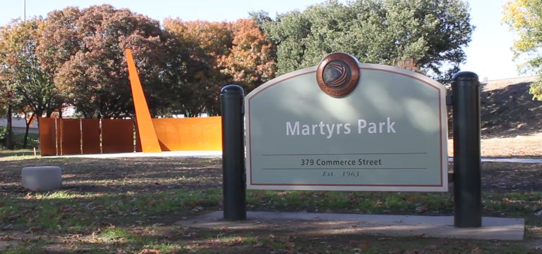 ‘Shadow Lines’ scupture dedicated to remember the past at Martyrs Park