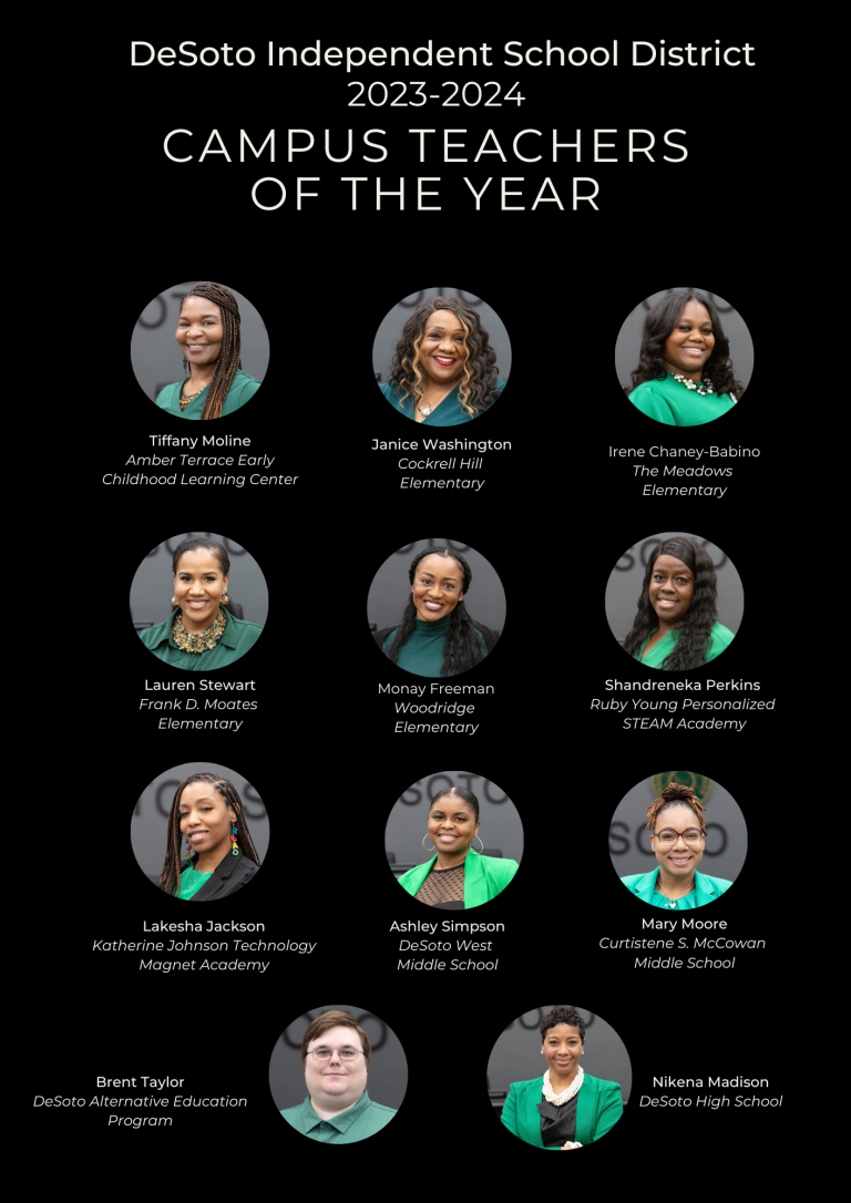 DeSoto ISD Announces 2024 Campus Teachers of the Year