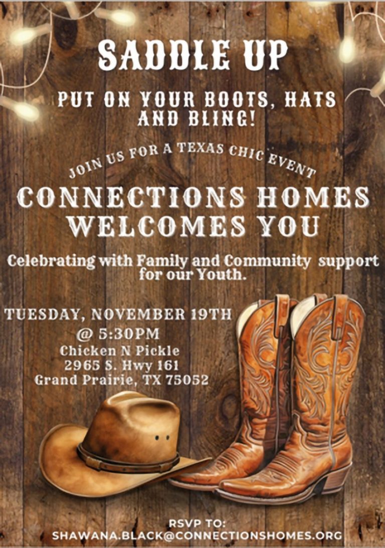 Connections Homes to Host Texas Chic Gala – ‘Boots, Hats & Bling’ Fundraiser on November 19th