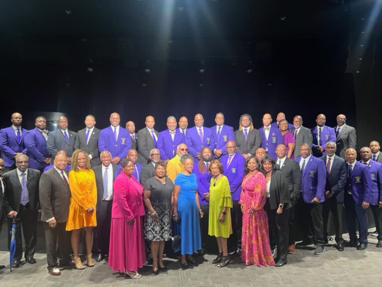 Omega Men gather for Purple Tie Sunday in Plano